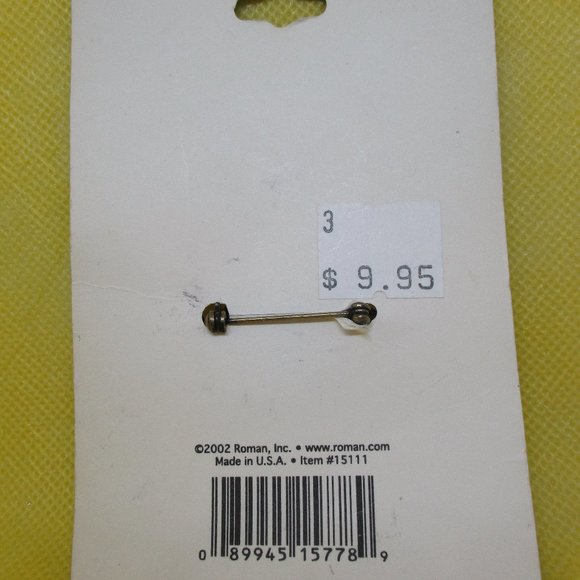 2002 Roman Inc Christmas AB French Horn Brooch Roman Inc Seasons Greetings Pin - Picture 3 of 12